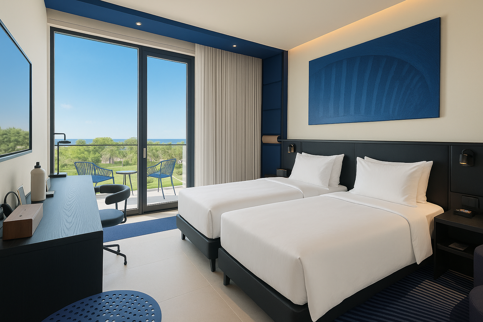 Active Twin Room with Surf View